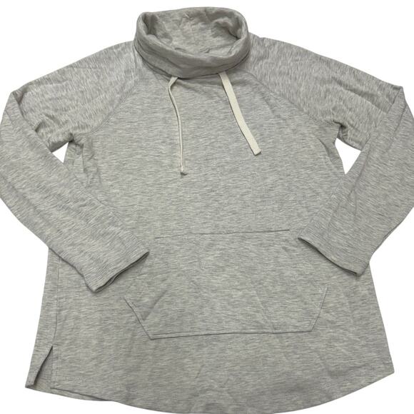 Thread & Supply Sweater Women X Small Grey Soft Knit Cowl Funnel Neck Pockets - Picture 1 of 7
